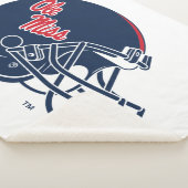 Couverture Sherpa Casque Ole Miss Football | bleu foncé (3/4)