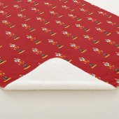 Couverture Sherpa Casse-Noisette Rouge (3/4)