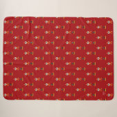 Couverture Sherpa Casse-Noisette Rouge (Devant (Horizontal))