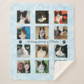 Couverture Sherpa Cat Loss Memorial 12 Photo Sherpa Blanket (Devant)