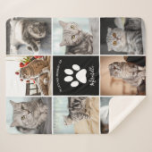 Couverture Sherpa Cat Memorial Personnalisé Animaux de compagnie Pho (Devant (Horizontal))
