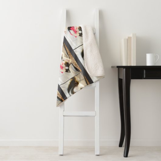 Couverture Sherpa Cat Multiple Photo , Customize, (En situation)