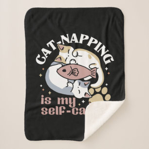 Couverture Sherpa Cat-Napping Est Mon Citation De Cat Mignonne D'Aut