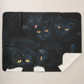Couverture Sherpa Cat noir (Devant (Horizontal))
