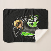 Couverture Sherpa Cat Noir | Graphisme de découpe (Devant (Horizontal))