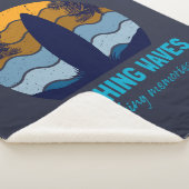Couverture Sherpa Catching Waves Retro Surboard Beach Art (3/4)