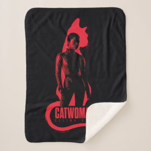 Couverture Sherpa Catwoman Selina Kyle Chat Silhouette