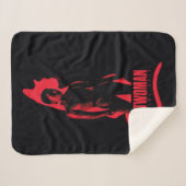 Couverture Sherpa Catwoman Selina Kyle Chat Silhouette (Devant (Horizontal))
