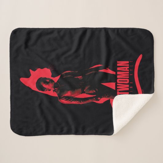 Couverture Sherpa Catwoman Selina Kyle Chat Silhouette (Devant (Horizontal))