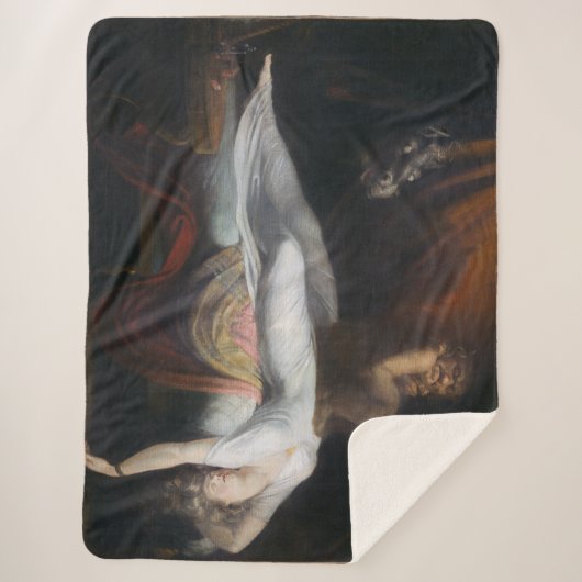Couverture Sherpa Cauchemar par Henry Fuseli Gothic Macabre Dark Art (Devant)