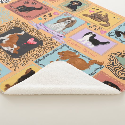Couverture Sherpa Cavalier King Charles Spaniel Blanche (3/4)