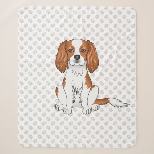 Couverture Sherpa Cavalier King Charles Spaniel & Pattes de Blenheim (Devant)