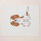 Couverture Sherpa Cavalier King Charles Spaniel & Pattes de Blenheim (Devant (Horizontal))