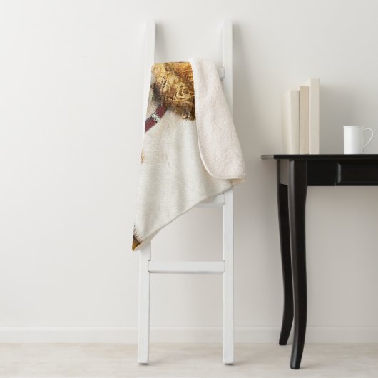 Couverture Sherpa Cavalier Le Roi Charles Spaniel Peinture originale (En situation)