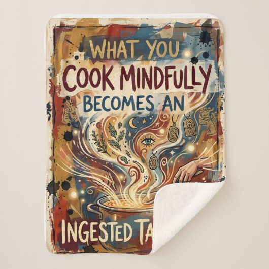 Couverture Sherpa "Ce que vous cuisinez consciemment devient un Tali (Devant)