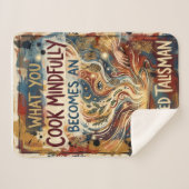 Couverture Sherpa "Ce que vous cuisinez consciemment devient un Tali (Devant (Horizontal))