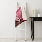 Couverture Sherpa Ce Trop Passe Les Feuilles Abstraits Arbre Rose (En situation)