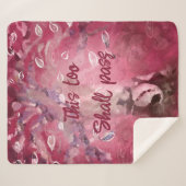 Couverture Sherpa Ce Trop Passe Les Feuilles Abstraits Arbre Rose (Devant (Horizontal))