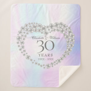 Couverture Sherpa Célébration élégante et chic des 30 ans de mariage