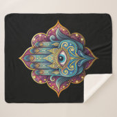 Couverture Sherpa Celestial Hamsa (Devant (Horizontal))