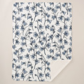 Couverture Sherpa Cellules bleues, Cloches, Bellflowers (Devant)