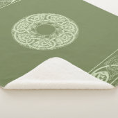 Couverture Sherpa Celtic Knotwork Fish in Green  (3/4)