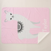 Couverture Sherpa "Cendly Llama Dreams" Blanket Sherpa personnalisée (Devant (Horizontal))
