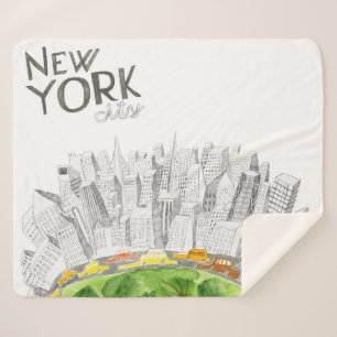Couverture Sherpa Central Park et collage de New York City