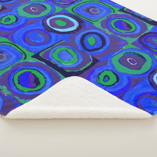 Couverture Sherpa Cercle Carré Kandinsky Farbstudie Blue Quadrate (3/4)