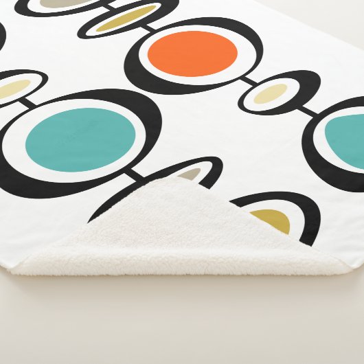 Couverture Sherpa Cercles Abstraits Mi-Siècle moderne Throwback (3/4)