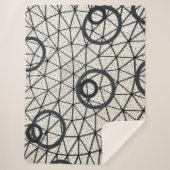 Couverture Sherpa Cercles Abstraits noirs et blancs (Devant)