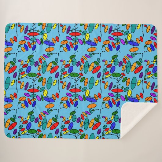 Couverture Sherpa Cercles colorés Abstraits (Devant (Horizontal))
