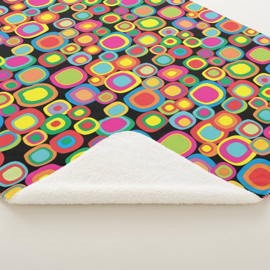 Couverture Sherpa Cercles de couleur Whimsical (3/4)