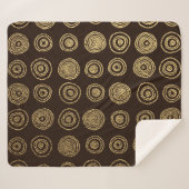 Couverture Sherpa Cercles d'or : Motif à main (Devant (Horizontal))