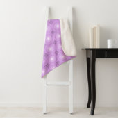 Couverture Sherpa Cercles Lilac motif (En situation)