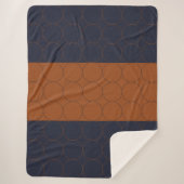 Couverture Sherpa Cercles marine et rouille IV (Devant)