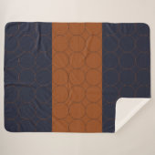 Couverture Sherpa Cercles marine et rouille IV (Devant (Horizontal))