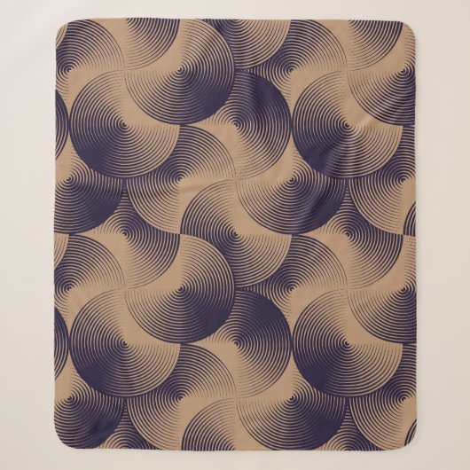 Couverture Sherpa Cercles Optiques Illusion : Géométrique sans joint (Devant)