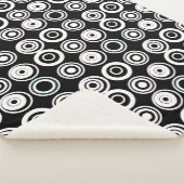 Couverture Sherpa Cercles rétrogrades Noir Blanc (3/4)