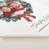 Couverture Sherpa Cérémonie de Noël personnalisée Photo & Nom Fête (3/4)