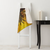 Couverture Sherpa Cereus en fleur nocturne - fleur de cactus (En situation)