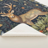 Couverture Sherpa Cerf Art nouveau dans le jardin (3/4)