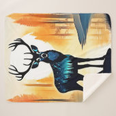 Couverture Sherpa Cerf de la forêt mystique (Devant (Horizontal))