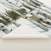 Couverture Sherpa Cerf en chute de neige (3/4)