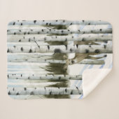 Couverture Sherpa Cerf en chute de neige (Devant (Horizontal))