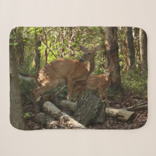 Couverture Sherpa Cerf et bébé cerf au parc national de Shenandoah