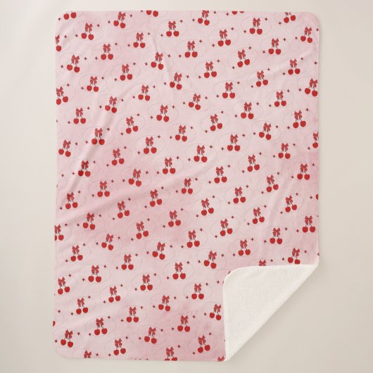Couverture Sherpa Cerise (Devant)