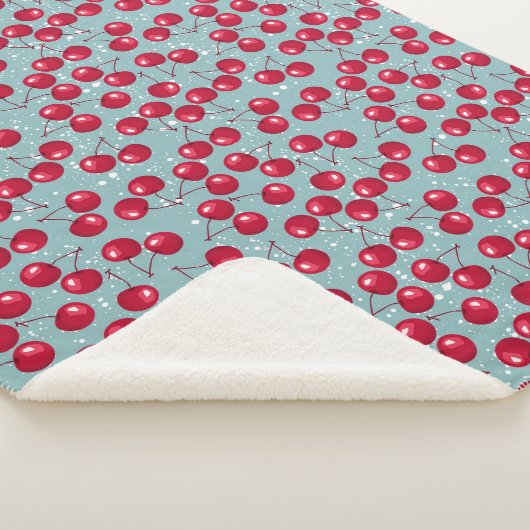 Couverture Sherpa Cerise d'hiver. (3/4)