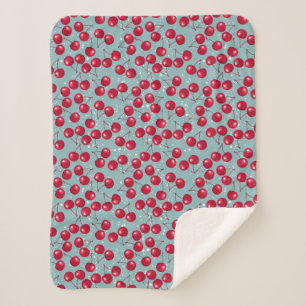 Couverture Sherpa Cerise d'hiver.