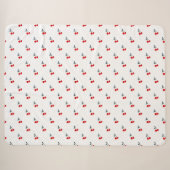 Couverture Sherpa Cerises mignonnes doux simple (Devant (Horizontal))